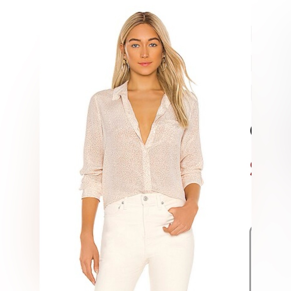 RAILS Kate Silk Blouse in Mini Cheetah Print